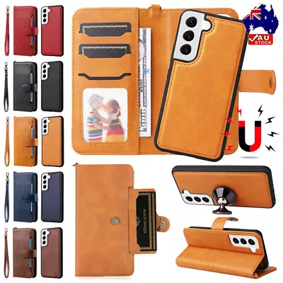 Magnet Leather Case Detachable Wallet Cover For Samsung S24 S23 S22 S21 S20 Note • $18.79