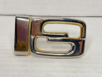Authentic GUCCI Parfums DOUBLE G Gold/Silver Tone  Buckle Made In Italy • $95