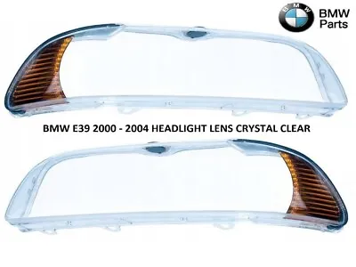 Headlamp Cover For BMW E39 00-04 New Headlight Yellow Lens Left & Right • $185.99