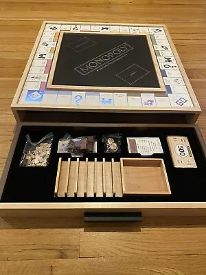 Monopoly Luxe Maple Edition Wood Cabinet Game Board Luxury Premium Collectible • $89.99