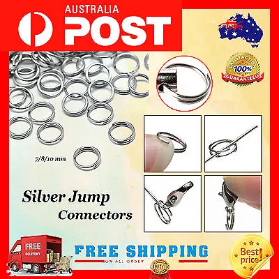 Silver Split Double Rings Jewellery Findings 10mm • $4.99