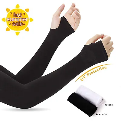 £3.64 • Buy Women Summer Arm Sleeves Cover Anti UV Sun Protection Driving Sports Long Gloves