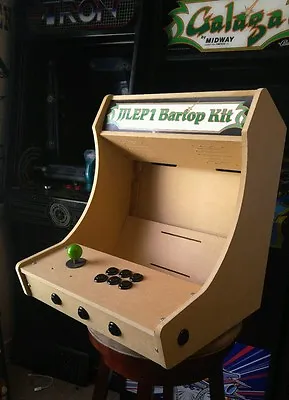 Easy To Assemble 1p Bartop / Tabletop Arcade Cabinet Kit W/ Marquee Holder HAPP • $114.99