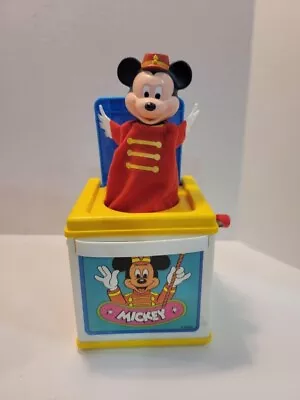 Vintage Disney Mickey Mouse Jack-in-the-Box Mattel Toys Pre-school • $17