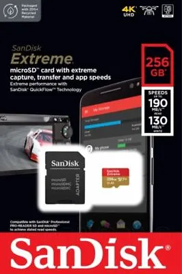 £2.99 • Buy SanDisk Micro SD Card Extreme 64GB 128GB 256GB Class 10 U3 V30 Memory Card 2023