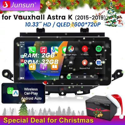 For Opel Astra 2015-2019 Carplay Stereo 10.33 Multimedia Radio GPS NAVI 4G 2+32G • £239.99