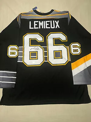 MARIO LEMIEUX Pittsburgh Penguins SIGNED Auto JERSEY PSA COA Robo Gradient XL • $1049.99