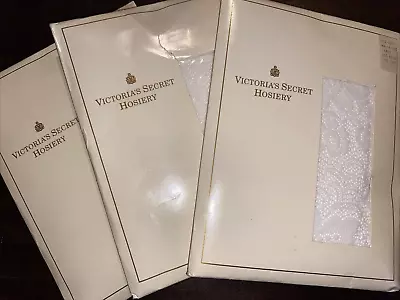 VTG New Old Stock Unopened Victoria's Secret Hosiery Lace Pantyhose White Sz LG • $19.99