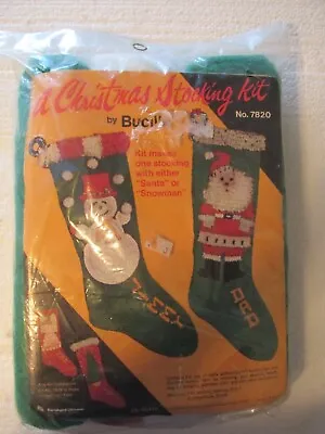 Vintage Bucilla A Christmas Stocking Kit #7820 Santa Or Snowman • $18.99