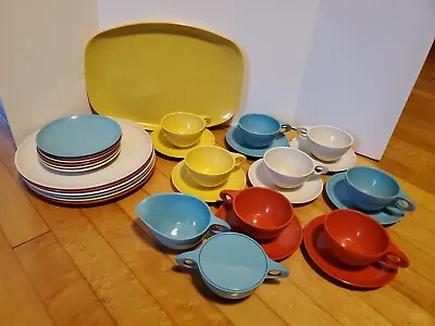 Vintage/Retro! 32 Piece Holiday By Kerno Melmac Dish Set/Great Color!/Camping • $39.95