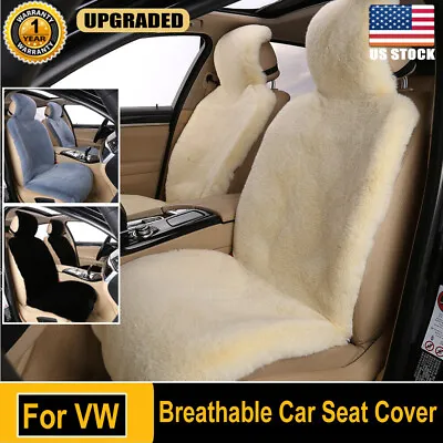 $80.46 • Buy Faux Sheepskin Car Automotive Seat Covers 2pcs Front Cushions For Volkswagen VW