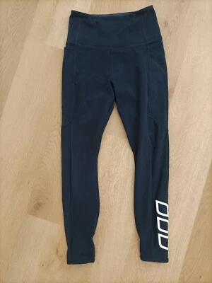 $35 • Buy Lorna Jane Navy Blue Phone Pocket Mesh Panel Full Length Tights -size XS 