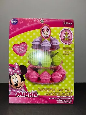 Wilton Minnie Mouse Cupcake Treat Stand 12  Wide X 16.5  High - Holds 24 - NEW! • $3.99
