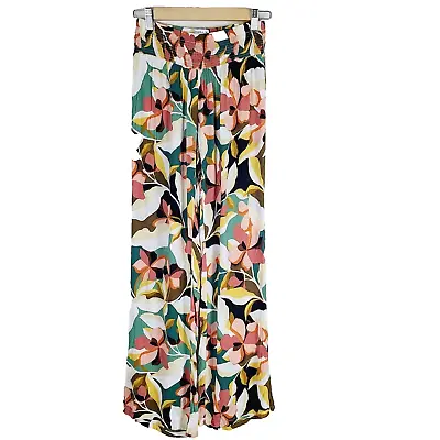 O'Neill Pants S Multicolor Hawiian Crinkle Pull-On Smocked Waist Beach Coverups • $24.99