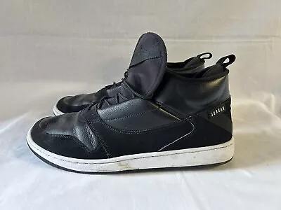 Air Jordan Mens Fadeaway Basketball Shoes Black A01329-011 Sz US12 UK11 EUR46 • $80