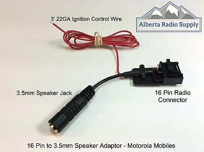 Motorola 16 Pin 3.5mm Speaker Adaptor + Ign Wire - 2 PACK-  M1225 CM300  CDM1250 • $18.11