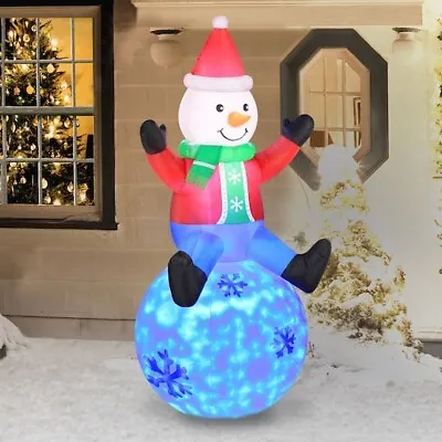Inflatable Snowman Lighted Snowball 5 FT Christmas Yard Decoration Airblown • $50