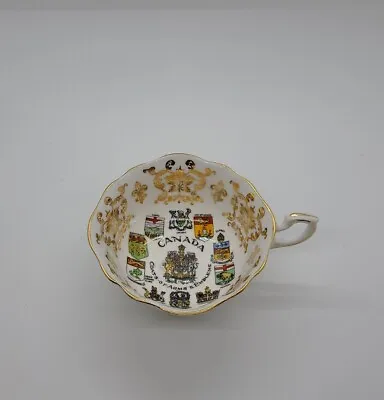 Vintage Paragon China CANADA  Coat Of Arms  Footed Tea Cup  • $28.11