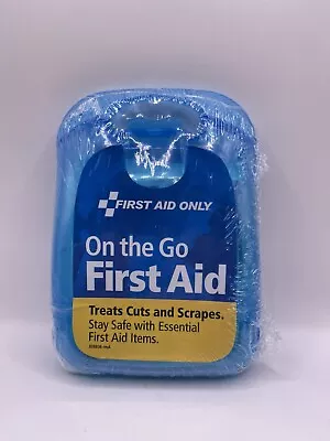 First Aid Kit Mini Clear Blue Plastic Case 30 Pcs Purse Bag On The Go Kit • $10