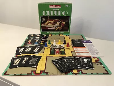 Cluedo Travel Edition Game By Waddingtons-Vintage 1984 | Complete | FREE POSTAGE • £11.99