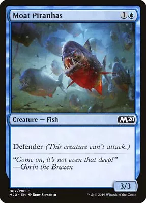 Magic The Gathering (mtg): M20: Moat Piranhas  (x 4) • $2.97