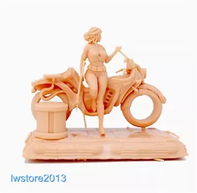1/87 Motorcycle Girl Scene Props Miniatures Figures Model For Cars Vehicles Toys • $18.39