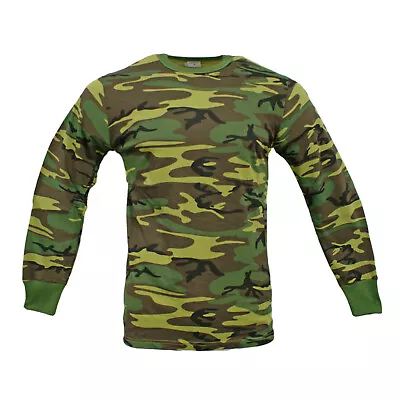 Army Shirt US Combat Tactical Military Style Long Sleeve T Sweatshirt Urban Camo • £11.39