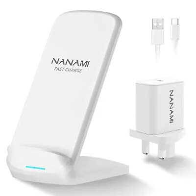 Wireless Charger For IPhone And Samsung Qi Cordless Charger With Plug • £31.99