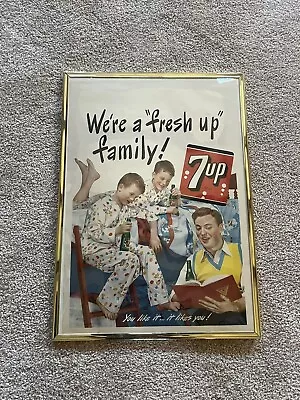 7 Up Fresh Up Family Poster Vintage Original • $20