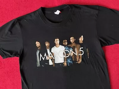 Maroon 5 Tour 2016 Cities American Apparel Concert Black T-Shirt Size Large • $9.25