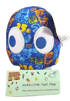 Pac-Man Sticker Bomb Ghost Plush 4  Toy Stuffed Doll 80 S Figure Blue Arcade • $11.66