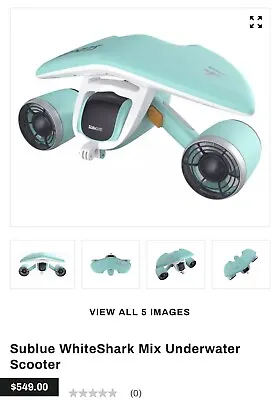 $499 • Buy Sublue WhiteShark Mix Underwater Scooter Dual Motors, Action Camera Compatibl...