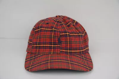 Vintage Polo Ralph Lauren Red Plaid Cap Made In USA • $45