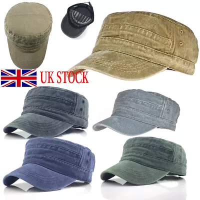 Mens Womens Camouflage Army Hat Camo- Military-Cadet-Combat Fishing-Baseball-Cap • £5.29