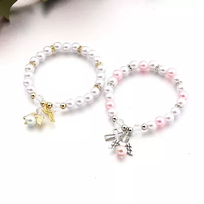 Baby Shower Favor Christening Bracelet Angel Baby Shower Girl Boy Baptism Gi.AW • $16.19