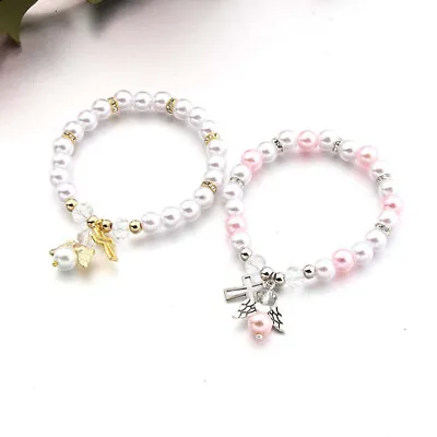 Baby Shower Favor Christening Bracelet Angel Baby Shower Girl Boy Baptism Gi.EN • $14.79