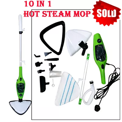 10-In-1 Steam Mop Sofa Upholstery Carpet Cleaner For Floor Cleaning Mop Scrubber • £38.32