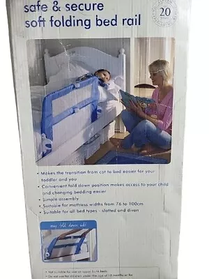 Lindam REPLACEMENT / SPARE PARTS Safe & Secure Soft Folding Bed Rail Blue • £4.50