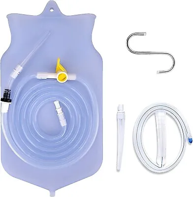 Enema Kit Non-Toxic Silicone TipBag & Detox Gift Most Comfortable Colon Cleanse • $22.95