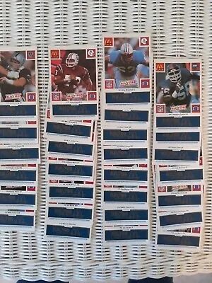 McDonald's 1986 NFL Scratch Off Card With Food Prize All Stars (Blue Tab) • $15