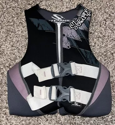 Youth 50-90 LBS Stearns Black & Gray Life Jacket Ski Vest Ski Kids Children’s • $25