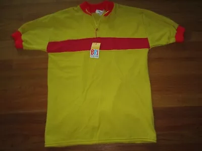 NORTHAMPTON Reynolds Vtg 80s ? BRI Stretch Thick NYLON Cycling Jersey ENGLAND L • $49.99