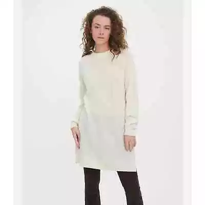 Vero Moda Womens Sweater Dress Off White Side Slit Mini Long Sleeve Knit XS New • $28.99