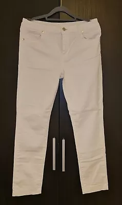 Lacoste Ladies White Slim Fit Jeans Size 12 • £7