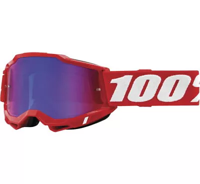 100 Percent Motocross Goggles Accuri 2 Red With Red/Blue Mirror Lens • $39.95