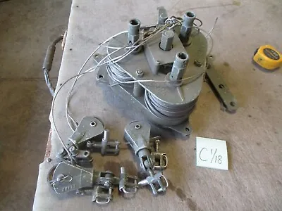 Used Clark Telescoping Mast 3-Guy Hand-Crank Winch System For HAM & Military DA • $199