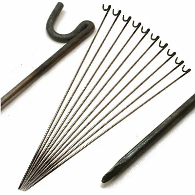 Metal Fence Pins Steel Barrier Fencing Stakes Posts - Pack Of 10 - (8mm X 1.25m) • £21.49