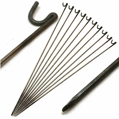 Metal Fence Pins Steel Barrier Fencing Stakes Posts - Pack Of 20 - (8mm X 1.25m) • £40.99