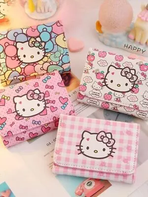 Hello Kitty Wallet Female Cute Fresh Girl Heart Small And Ultra-Thin Folding Bag • $24.19