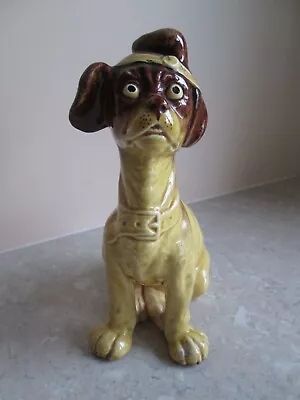 Antique   Majolica Pottery Jack Russell Puppy  C.1900 • £29.99